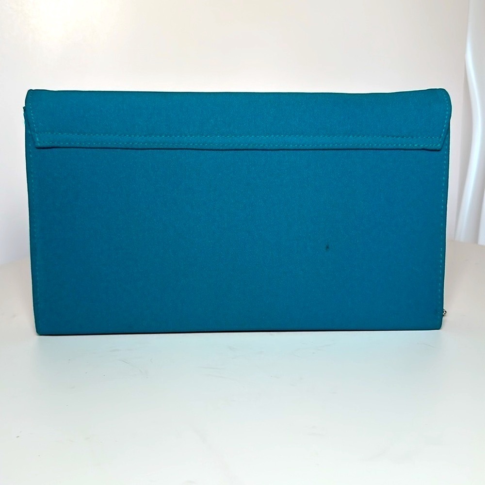 BEN MARC INTERNATIONAL satin clutch velvet vines and flowers embroidered pretty - Picture 6 of 15